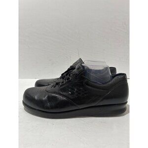 SAS Free Time Leather Diabetic Walking Shoes Tripad Comfort Black Womens Size 11